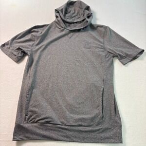 PG Perfect Game Boys Short Sleeve Baseball Hoodie/ Shirt Gray Size Large